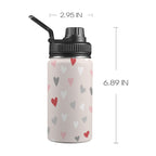 Pretty Hearts - Kids Water Bottle with Chug Lid (12 oz) One Size Kids Water Bottle with Chug Lid Love Printed Offshore