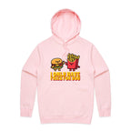 I Only Have Fries For You, Hamburger And Fries - Mens Hoodie Pink Mens Hoodie Food Printed In Australia