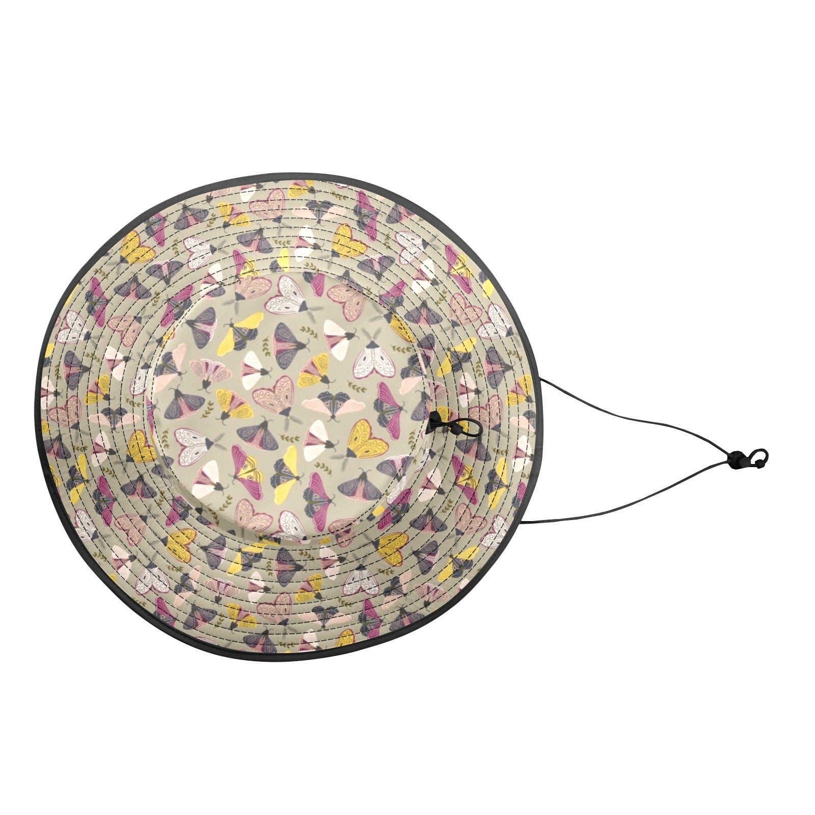 Pretty Moths Wide Brim Bucket Hat Wide Brim Bucket Hat animal Printed Offshore