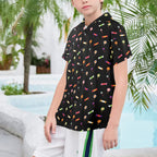 Candy Senior Kids Hawaiian Shirt Senior Kids Hawaiian Shirt 8-15 Food Printed Offshore