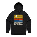 I Have Potential, Physics Men's AS Colour Hoodie Black Mens Hoodie Printed In Australia Science