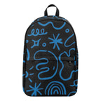 Blue Squiggle - Fabric Backpack