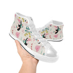 Toucans In Pink Kids High Top Canvas Shoes Kids High Top Canvas Shoes animal Printed Offshore