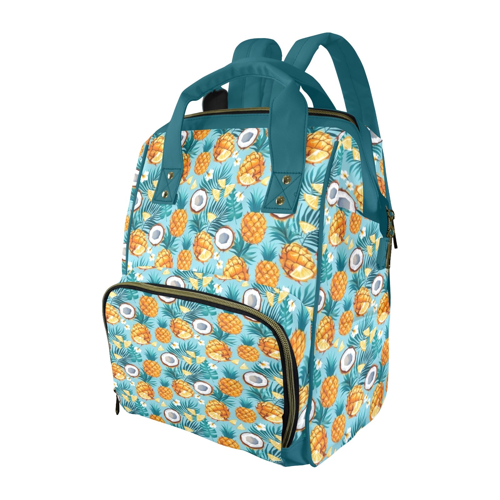 Pineapple Coconut Multi-Function Backpack, Nappy / Diaper Bag One Size Multi-function Backpack, Nappy / Diaper Bag Food Printed Offshore