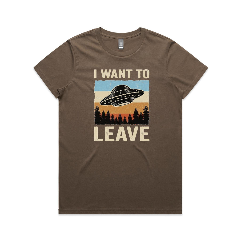 UFO I Want To Leave Women's AS Colour T-shirt