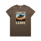 UFO I Want To Leave Women's AS Colour T-shirt