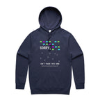 Sorry, Can't Pause This Game - Mens Hoodie Midnight Blue Mens Hoodie Games Printed In Australia