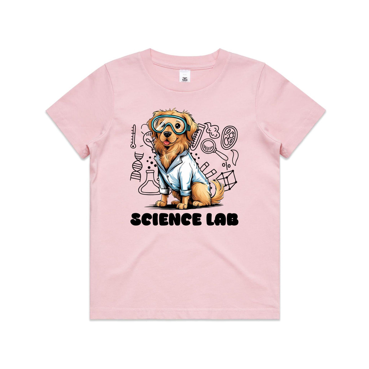 Science Lab, Dog Kids AS Colour T-shirt