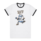 Life Is Short, Milk It - Staple Ringer Tee White Black Ringer T-Shirt Fitness Printed In Australia