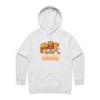 The Diet Starts Tomorrow, Hamburger, Fries, Pizza - Womens Hoodie White Marle Womens Hoodie Food Printed In Australia