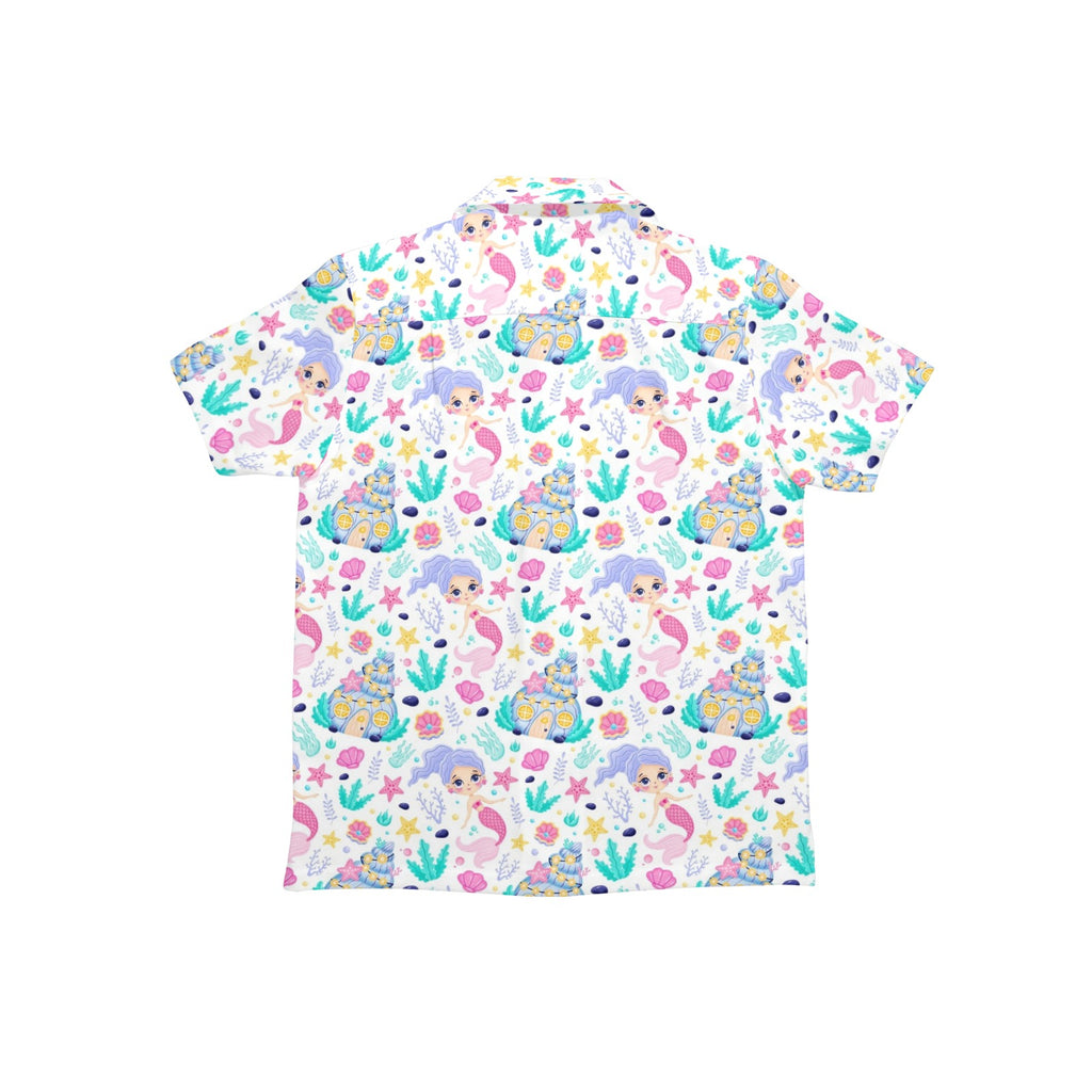 Mermaid World Junior Kids Hawaiian Shirt