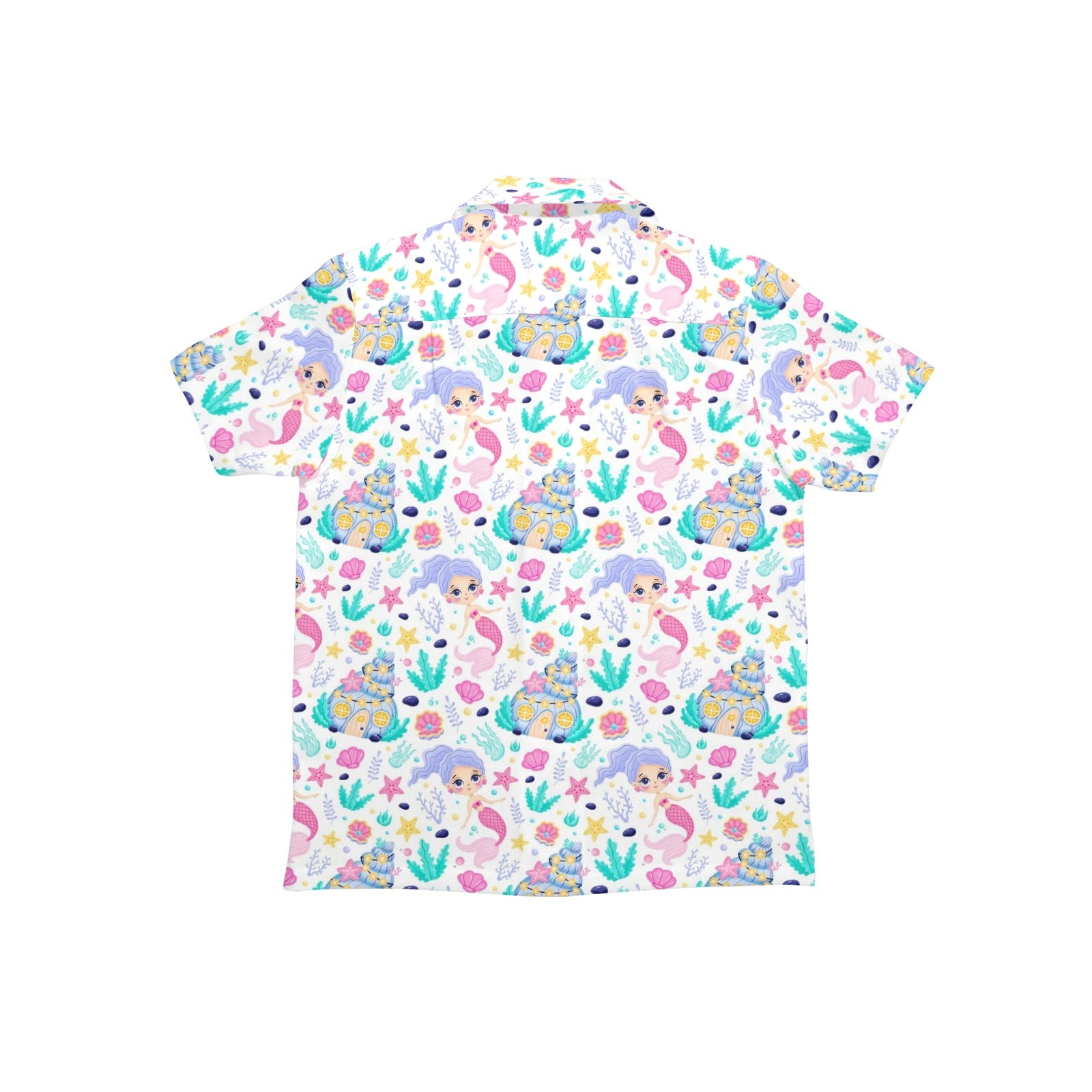 Mermaid World Junior Kids Hawaiian Shirt