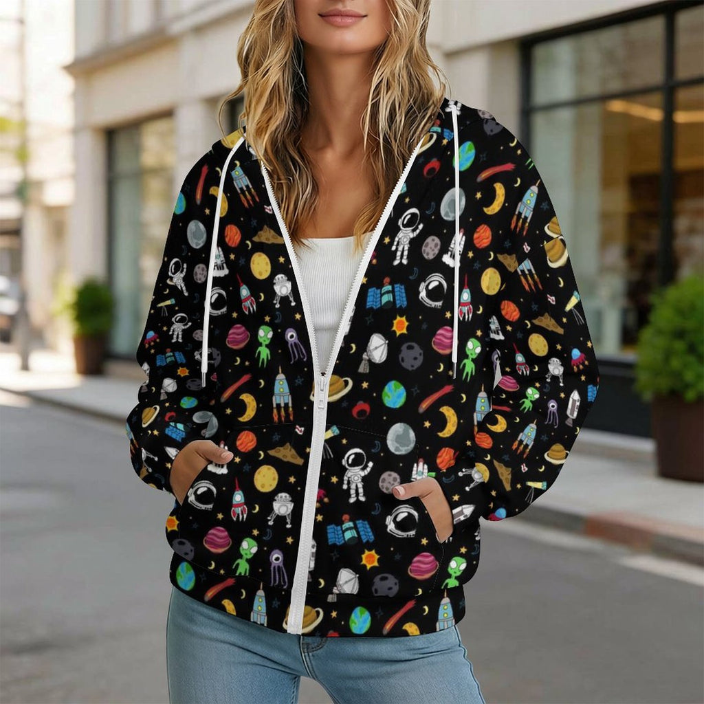 Fun Space Women's Full-Zip Hoodie