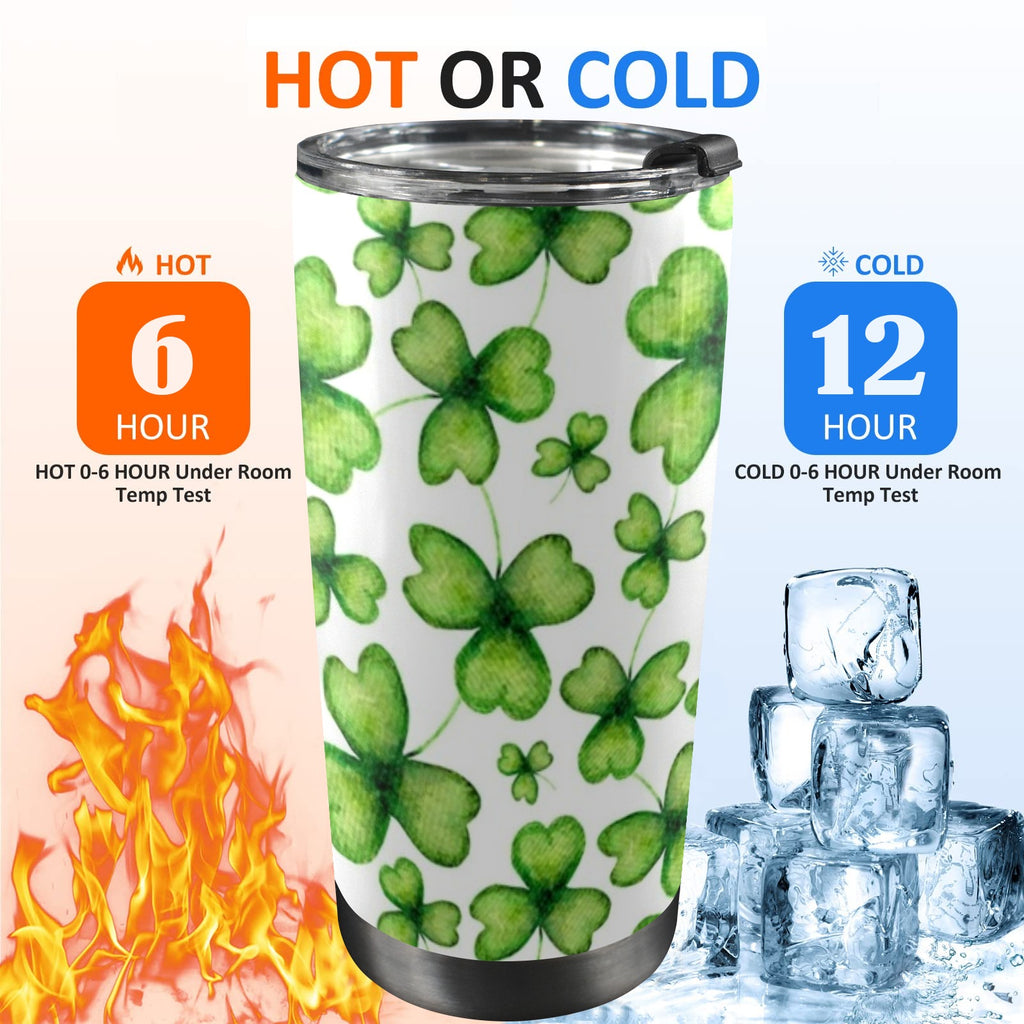 Three Leaf Clover - 20oz Mobile Tumbler with Lid (Black Lock)