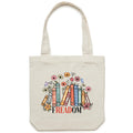 Freedom, Reading Books Canvas Tote Bag Default Title Tote Bag Printed In Australia Reading