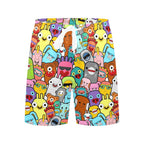 Happy Monsters Men's Mid-Length Beach Shorts Men's Mid-Length Beach Shorts Printed Offshore Sci Fi