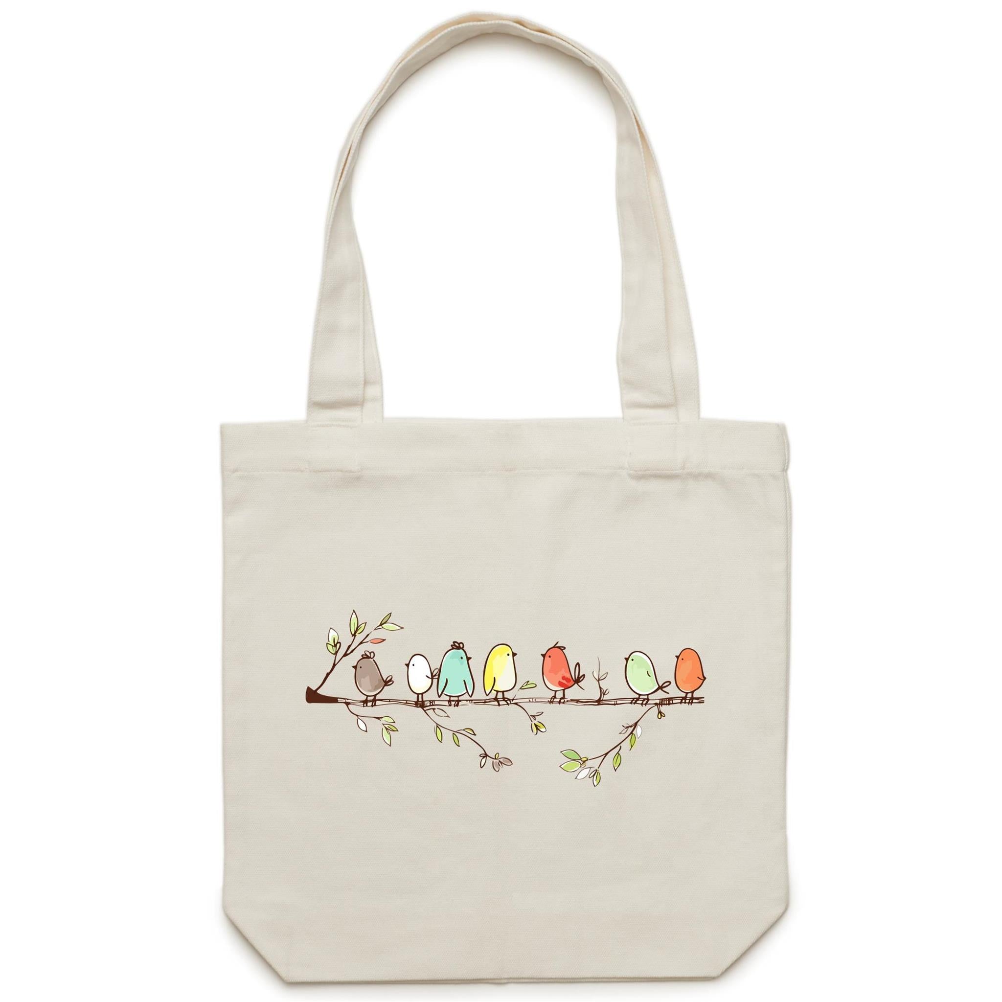 Birds On A Branch - Canvas Tote Bag Default Title Tote Bag animal Printed In Australia