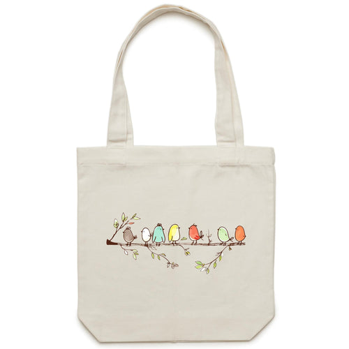 Birds On A Branch - Canvas Tote Bag Default Title Tote Bag animal Printed In Australia