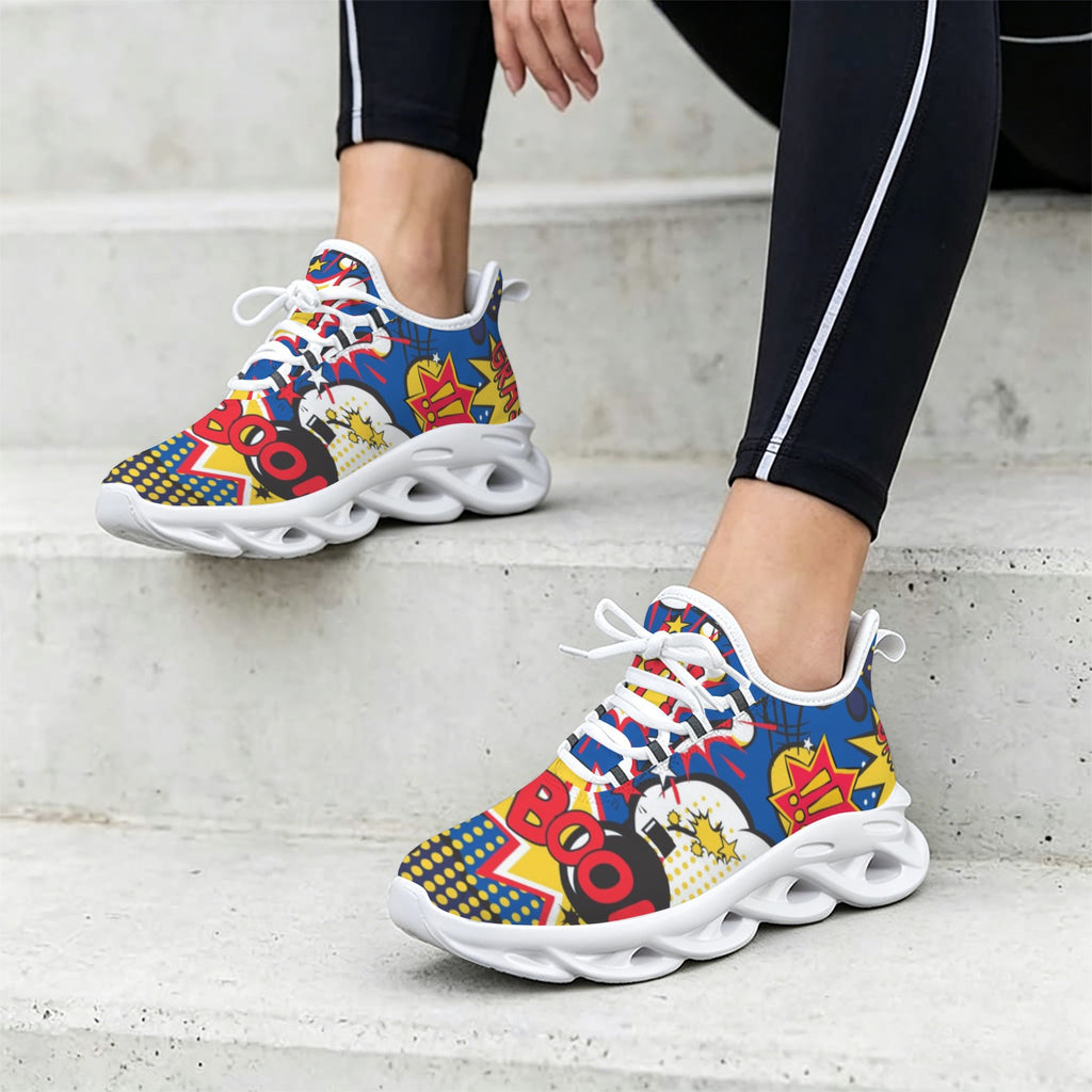 Blue Comic Book Women's Twisted Sole Sneakers