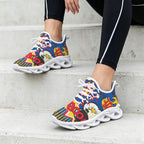 Blue Comic Book Women's Twisted Sole Sneakers