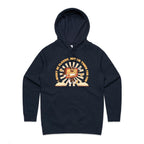 I Might Be Classic But I'm Tuned For Fun - Womens Hoodie Navy Womens Hoodie Music Printed In Australia Retro