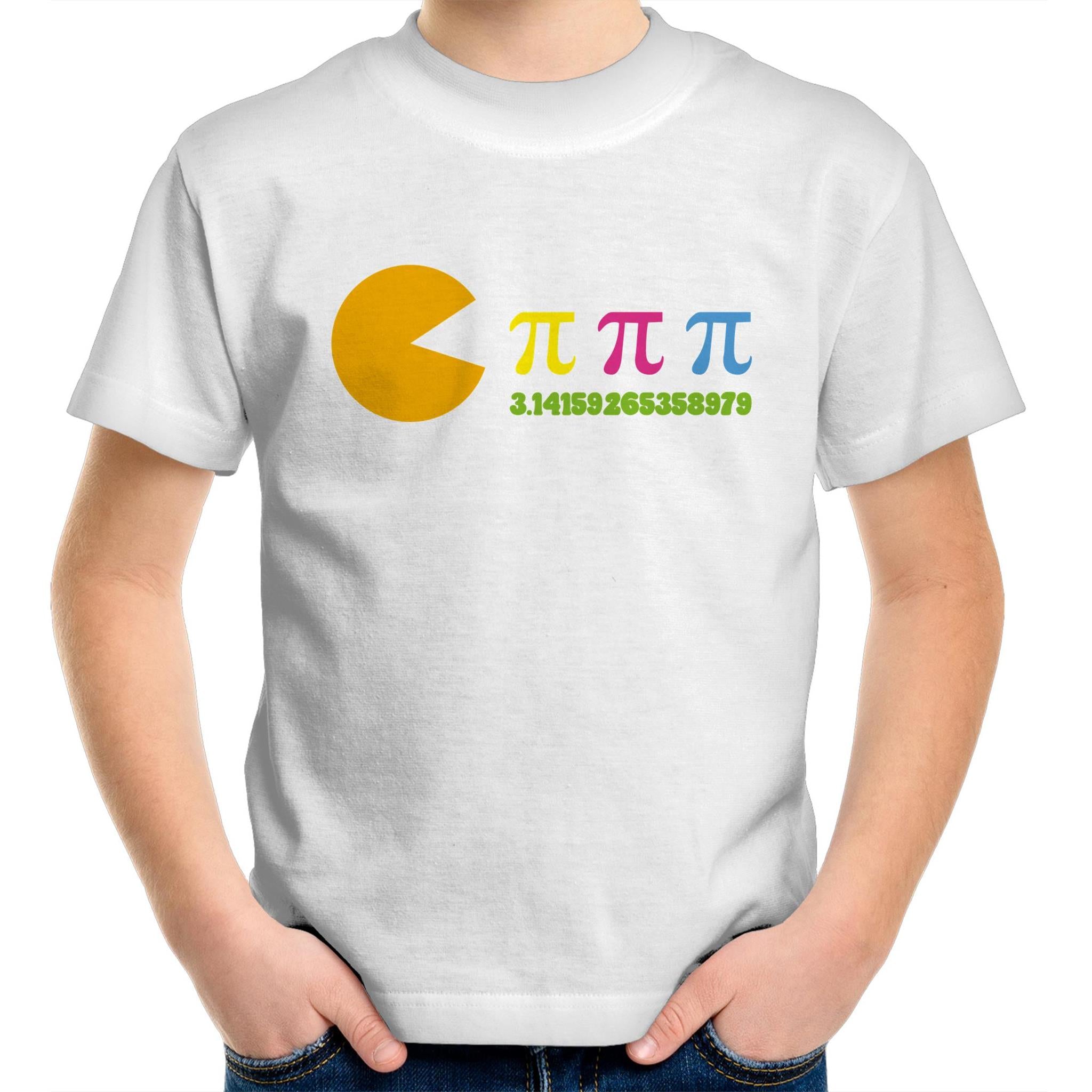 Hungry Pi - Kids Youth T-Shirt White Kids Youth T-shirt Maths Printed In Australia Science