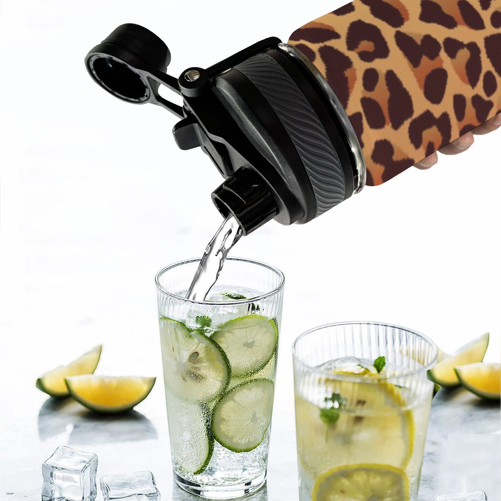 Leopard Print Insulated Water Bottle with Dual-Use Lid (18oz) Insulated Water Bottle with Dual-Use Lid (18oz) animal Printed Offshore