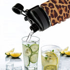 Leopard Print Insulated Water Bottle with Dual-Use Lid (18oz) Insulated Water Bottle with Dual-Use Lid (18oz) animal Printed Offshore