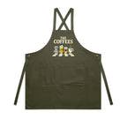 The Coffees, Crossing Road AS Colour Carrie Apron Army One Size Apron Coffee Music Printed In Australia