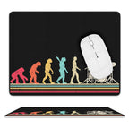 Evolution Of A Drummer Leather Mouse Pad white One size Leather Mouse Pad Music Printed Offshore