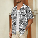 Entertainment Men's Short Sleeve Hawaiian Shirt Men's Hawaiian Shirt (New) Printed Offshore