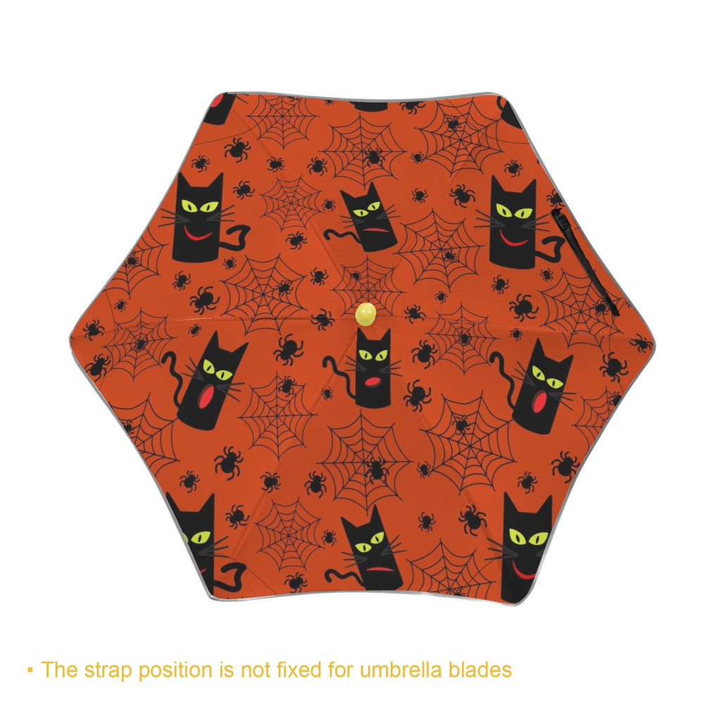 Halloween Black Cats Kids Safe Round Corner Umbrella