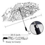 Black And White Creatures - Semi-Automatic Foldable Umbrella (Model U12) Semi-Automatic Foldable Umbrella (U12)