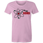 Atom, I'm The Bomb - Womens T-shirt Pink Womens T-shirt Printed In Australia Science