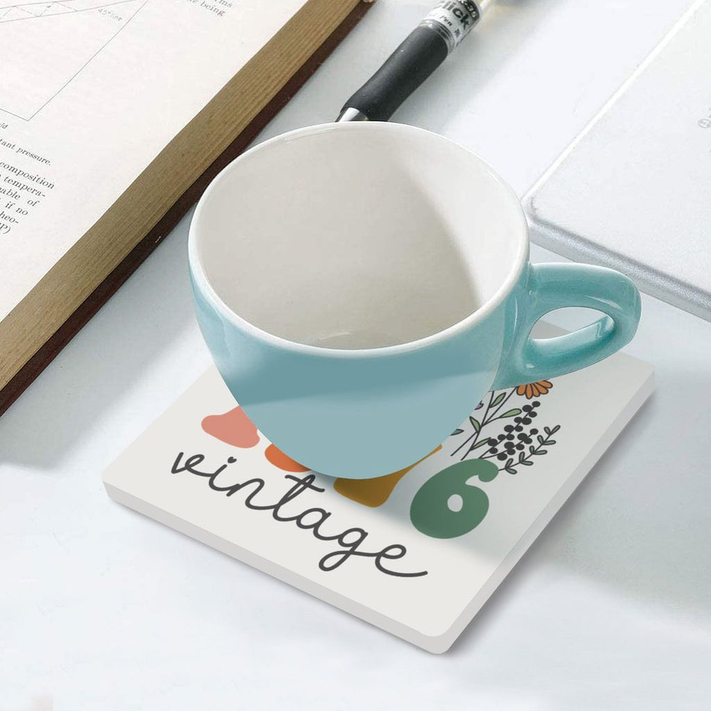 1976 Vintage Floral - Ceramic Coasters