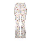 Abstract Colourful Shapes High Waist Crossover Tummy Control Flare Leggings High Waist Flare Leggings Printed Offshore