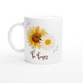 Be Happy - White 11oz Ceramic Mug Default Title White 11oz Mug Globally Fulfilled plant positivity