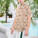 Peace And Love Senior Kids Hawaiian Shirt