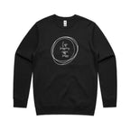 Life Happens, Coffee Helps - AS Colour Stencil Crew Sweatshirt Black Sweatshirt Coffee Printed In Australia