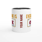 Personalise - Everything Is OK, Periodic Table - White 11oz Ceramic Mug Personalised Mug customise Globally Fulfilled personalise Science