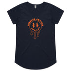 Forever Anxious Women's AS Colour Scoop Neck T-Shirt Navy Womens Scoop Neck T-shirt Printed In Australia