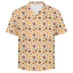 Abstract Floral Men's Crinkle Hawaiian Shirt