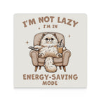 Cat Energy Saving Mode - Ceramic Coasters (Square) Ceramic Coasters animal Printed Offshore