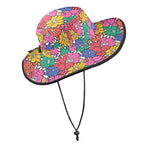 Bright And Bold Flowers - Wide Brim Bucket Hat Wide Brim Bucket Hat Plants Printed Offshore