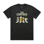 The Coffees, Crossing Road AS Colour Heavy Faded Tee Unisex Faded coal Heavy Faded T-shirt Coffee Music Printed In Australia