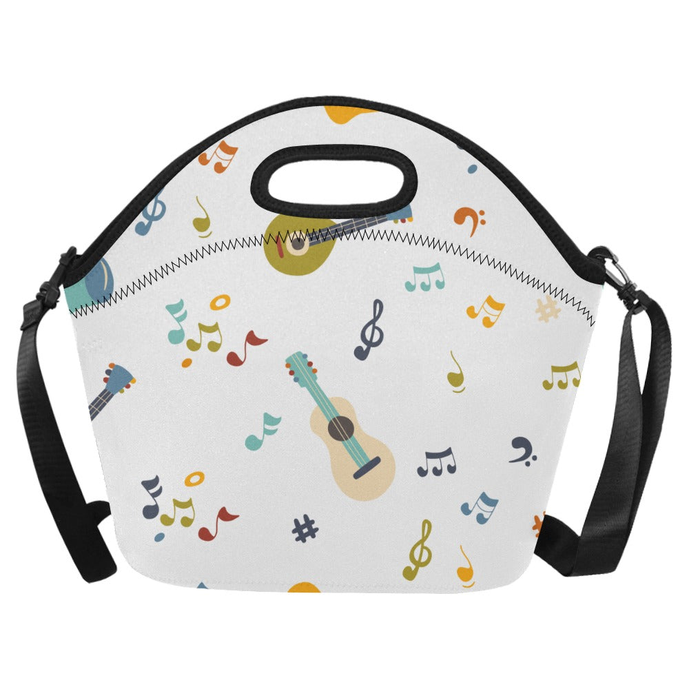Guitar Music - Neoprene Lunch Bag One Size Neoprene Lunch Bag Printed Offshore