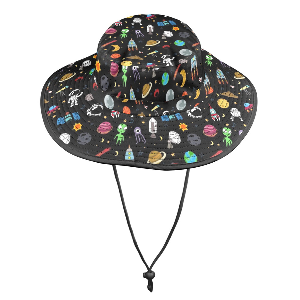Fun Space Wide Brim Bucket Hat Wide Brim Bucket Hat Printed Offshore Space