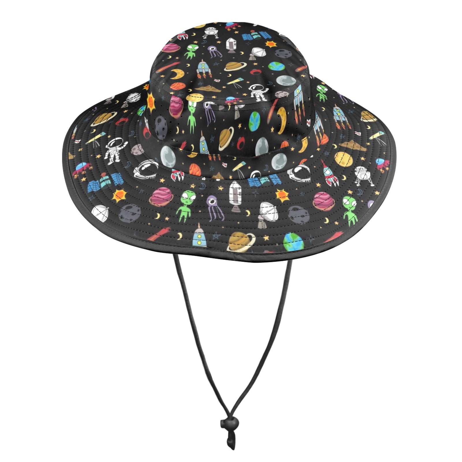 Fun Space Wide Brim Bucket Hat Wide Brim Bucket Hat Printed Offshore Space