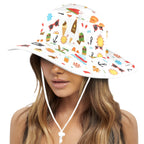 Beach Time Wide Brim Bucket Hat Wide Brim Bucket Hat Printed Offshore Summer Surf