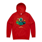 Alien Commute Men's AS Colour Hoodie Red Mens Hoodie Printed In Australia Sci Fi